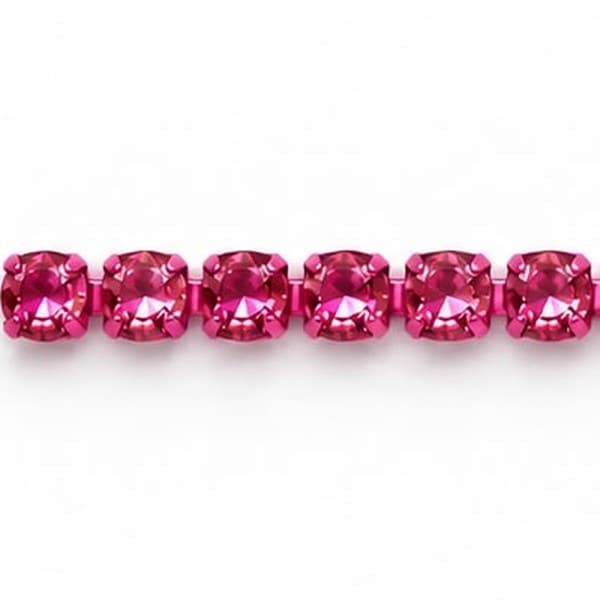 Purple Pink crystal chain